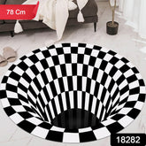 3D Space Round Carpet, Floor Mat Non-Woven Doormat